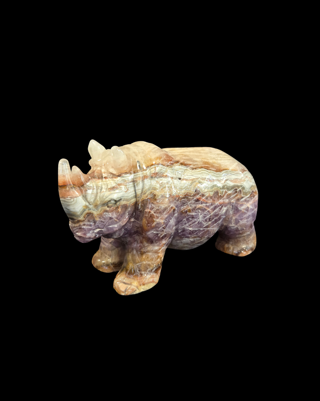 Rhinoceros - Mexican Amethyst Agate