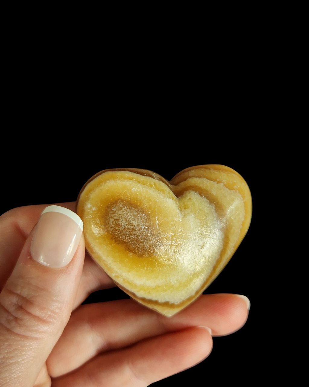 Heart - Yellow Calcite