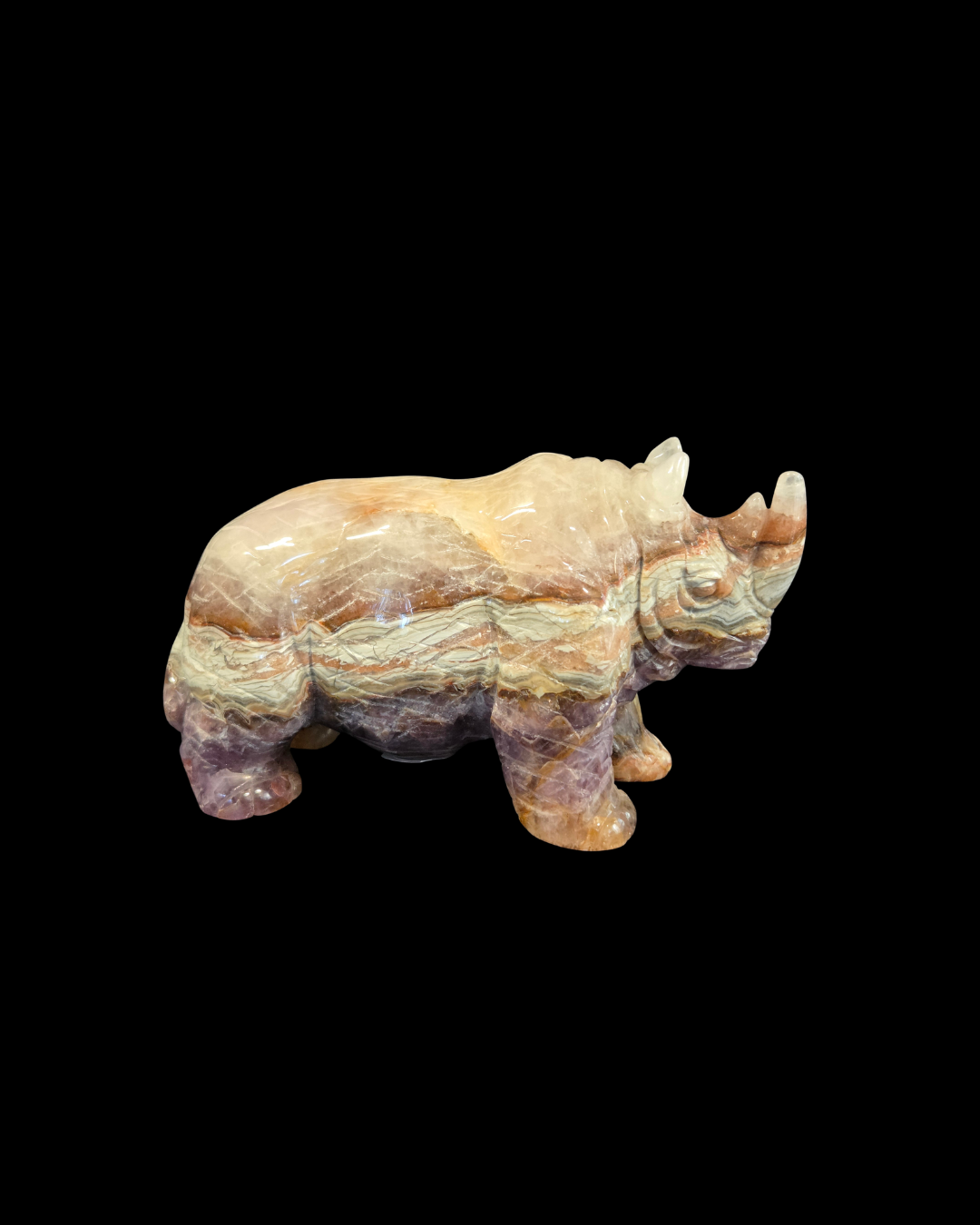 Rhinoceros - Mexican Amethyst Agate
