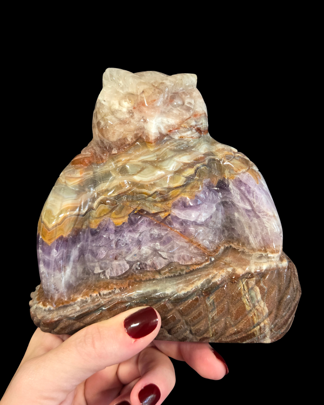 Owl - Mexican Amethyst Agate