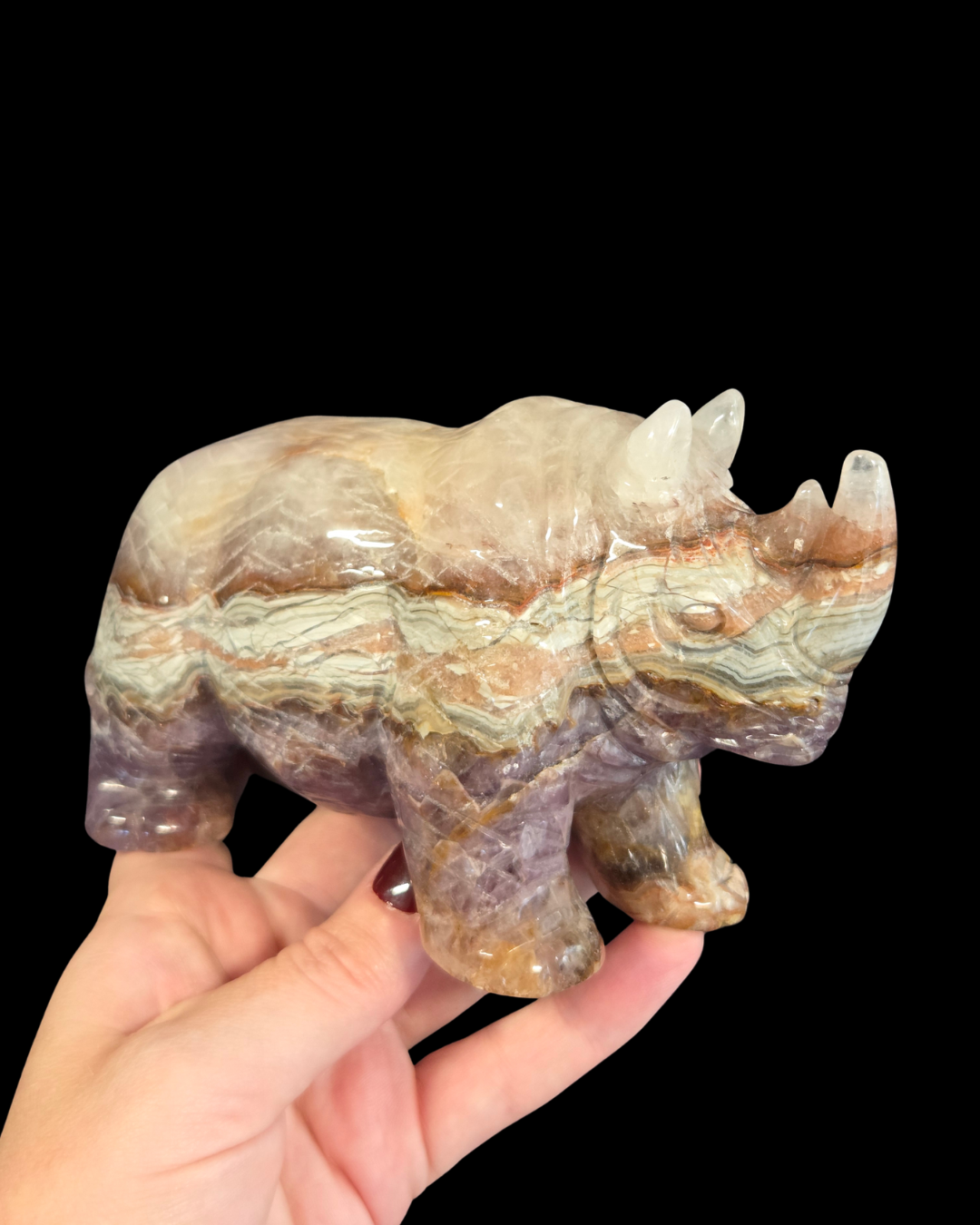 Rhinoceros - Mexican Amethyst Agate