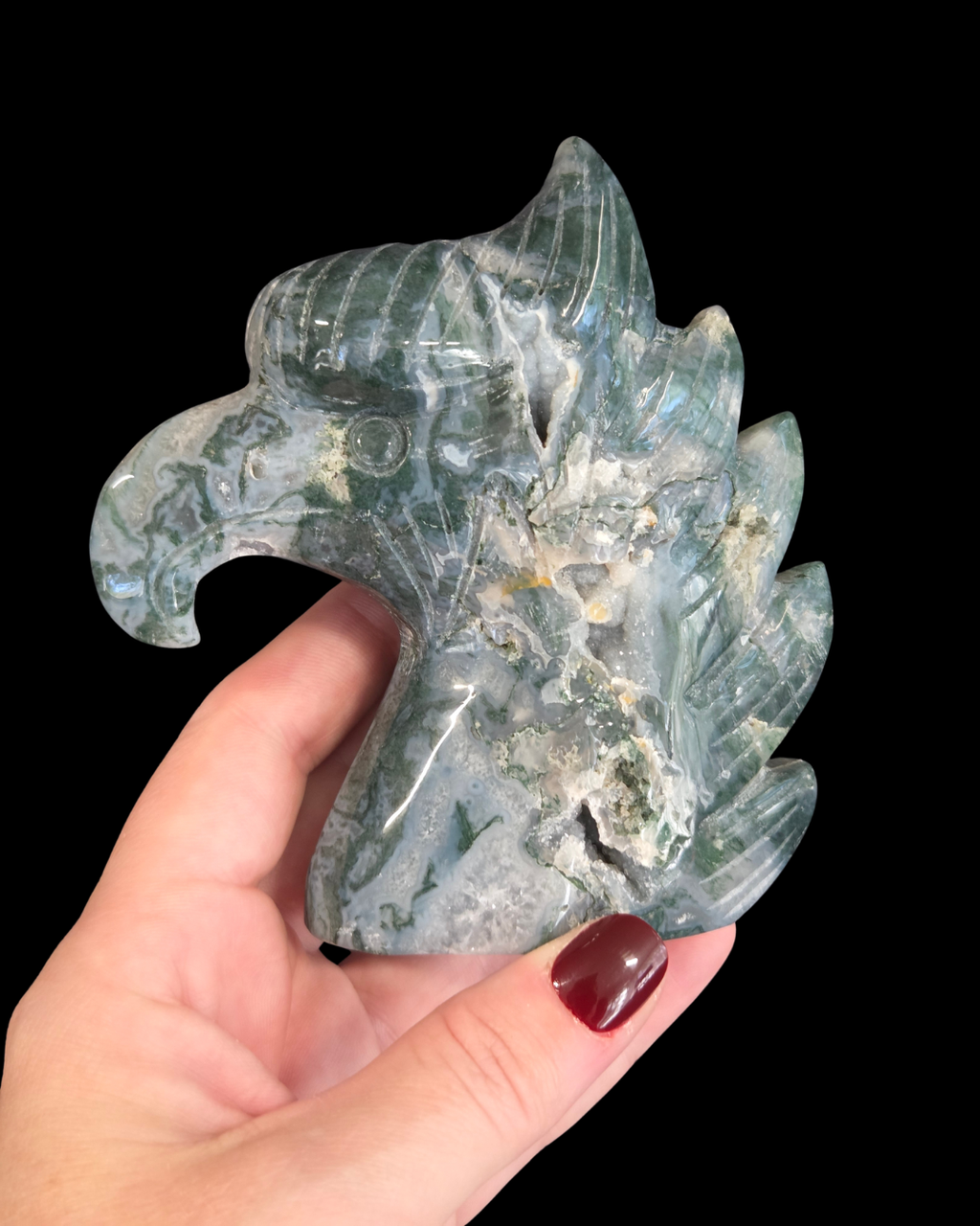 Eagle Head - Moss Agate
