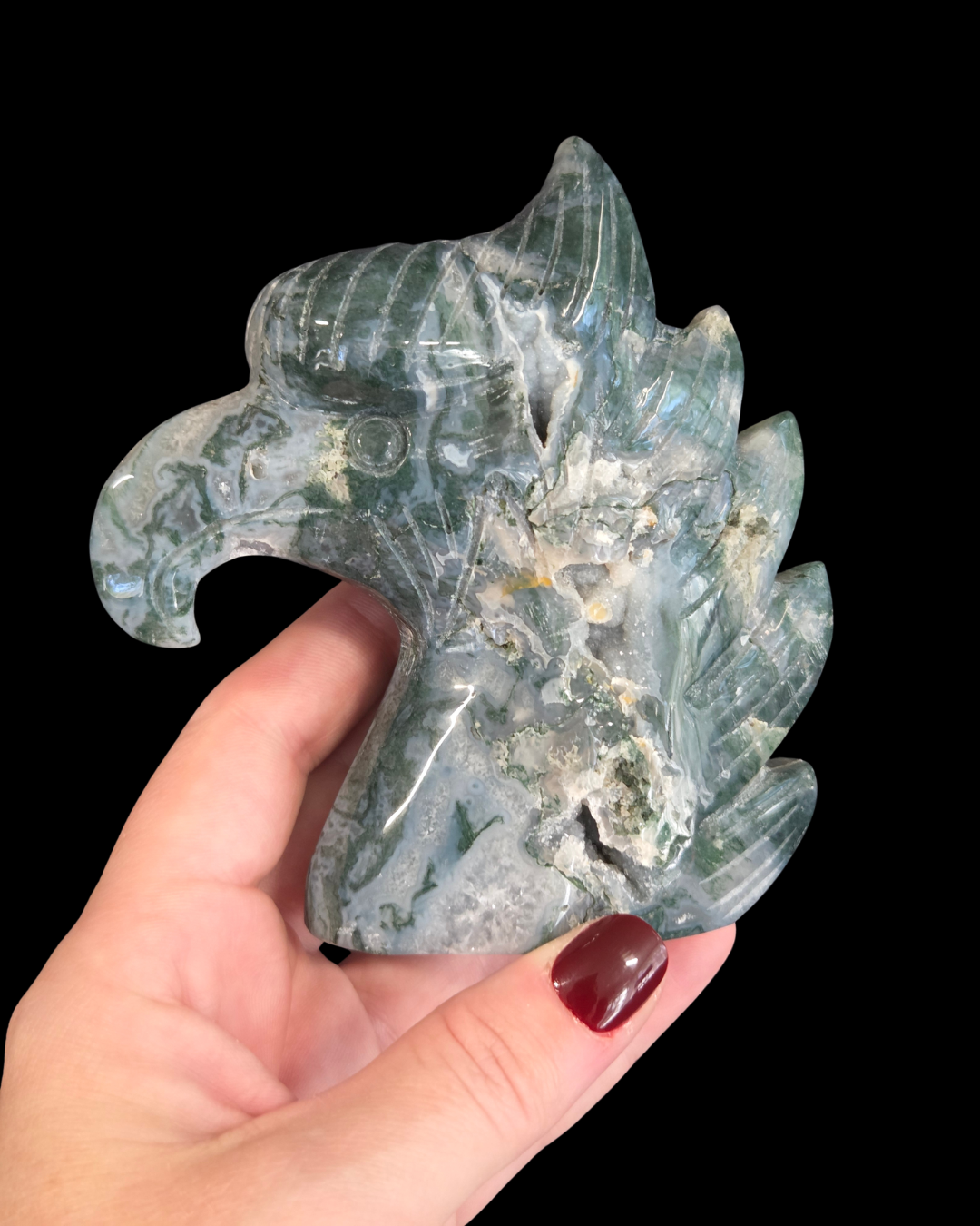 Eagle Head - Moss Agate