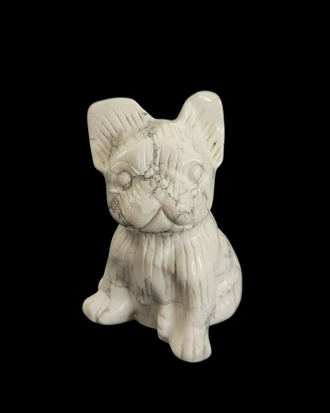 French Bulldog - White Howlite