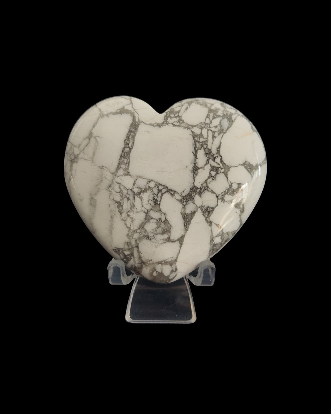 Heart - White Howlite