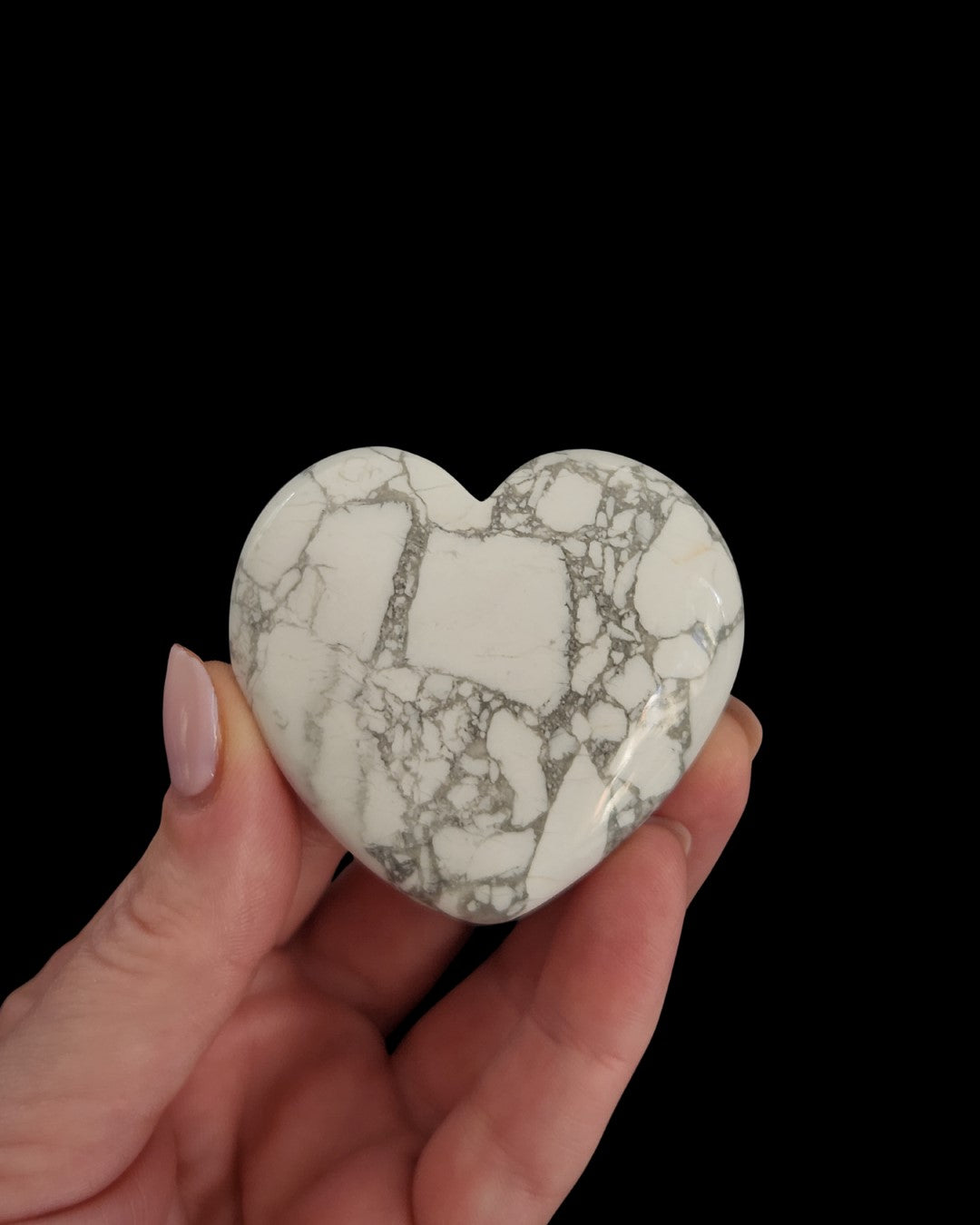Heart - White Howlite