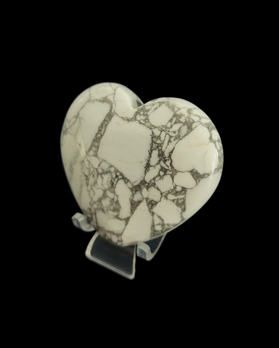 Heart - White Howlite