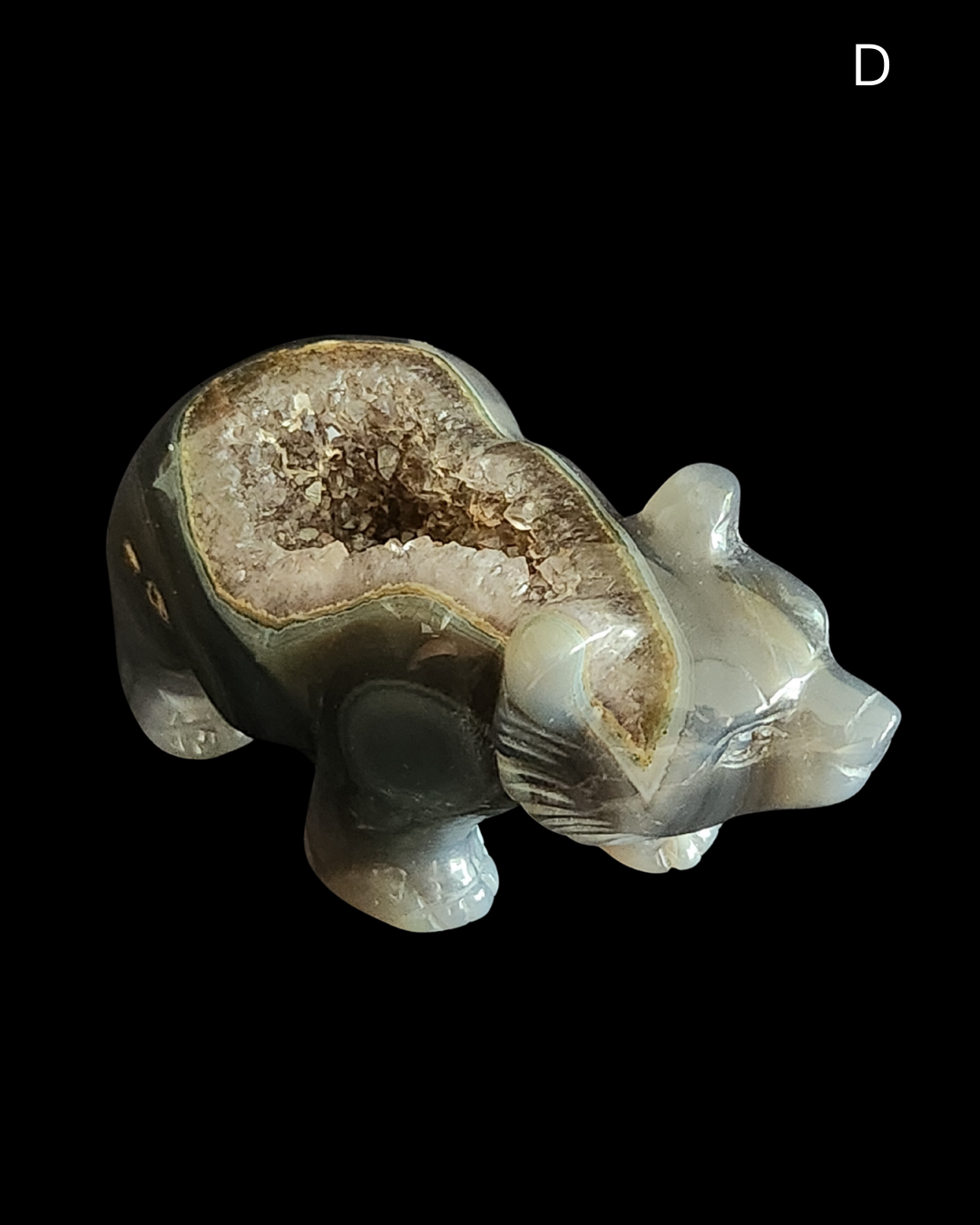 Bear - Amethyst Agate Geode