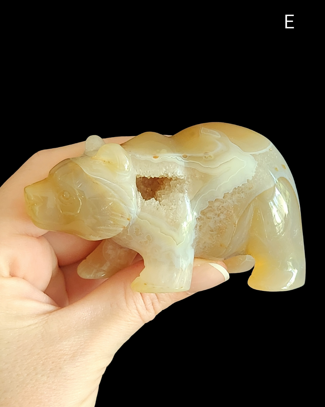 Bear - Amethyst Agate Geode