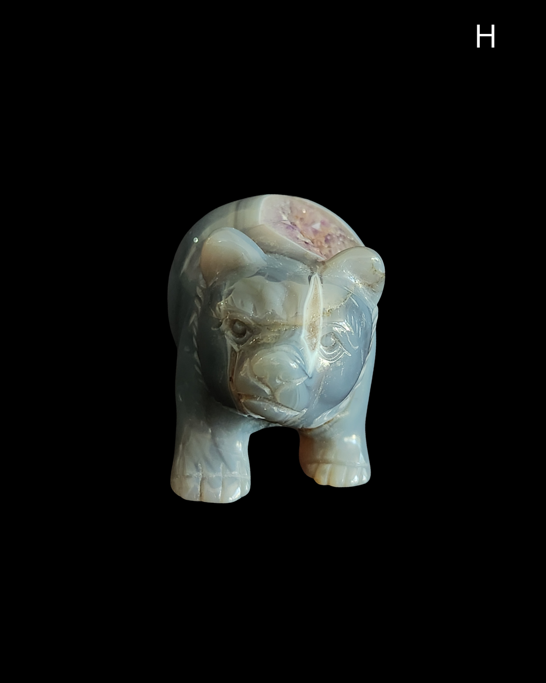 Bear - Amethyst Agate Geode