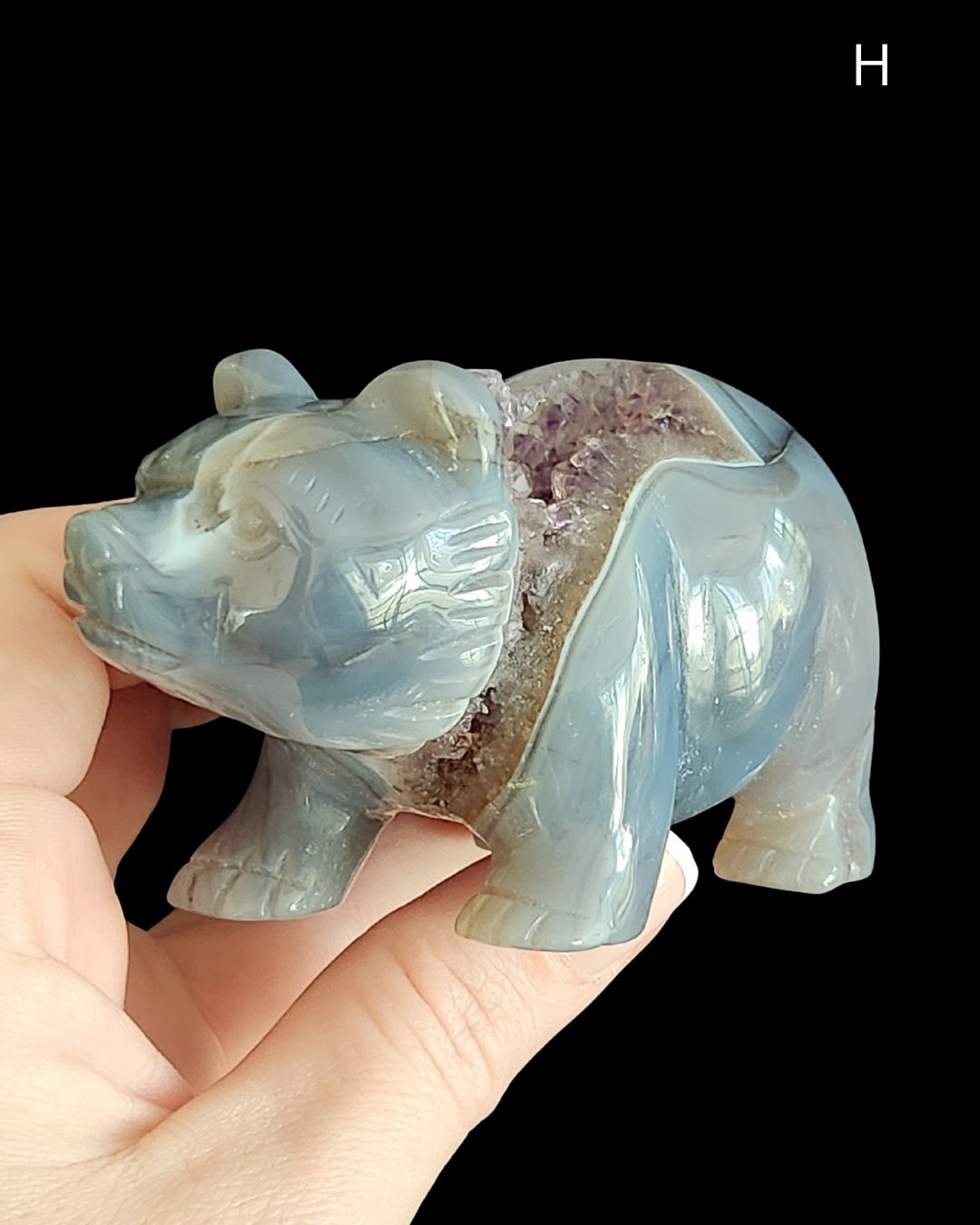 Bear - Amethyst Agate Geode