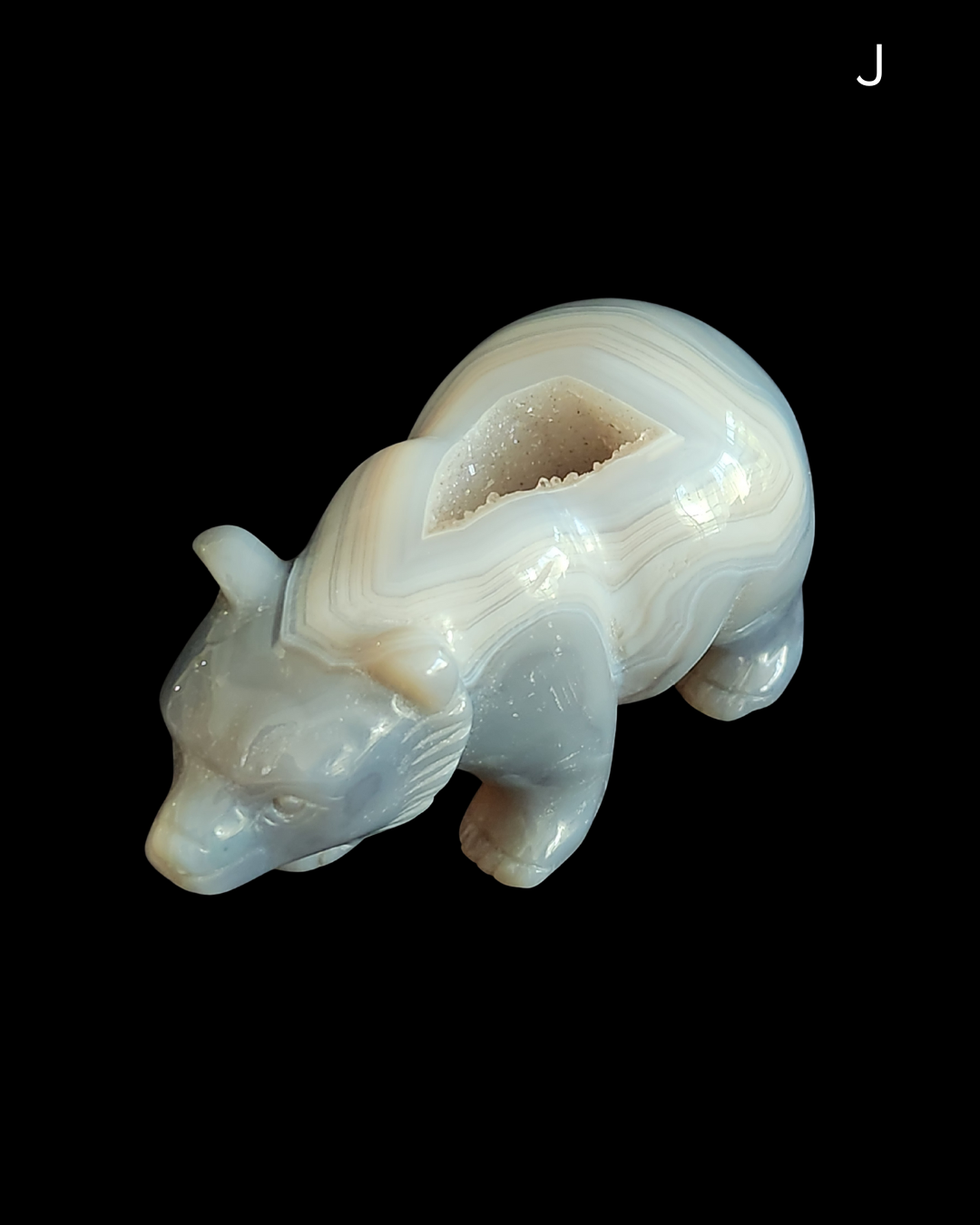 Bear - Amethyst Agate Geode