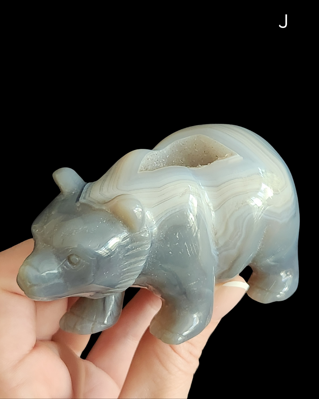 Bear - Amethyst Agate Geode