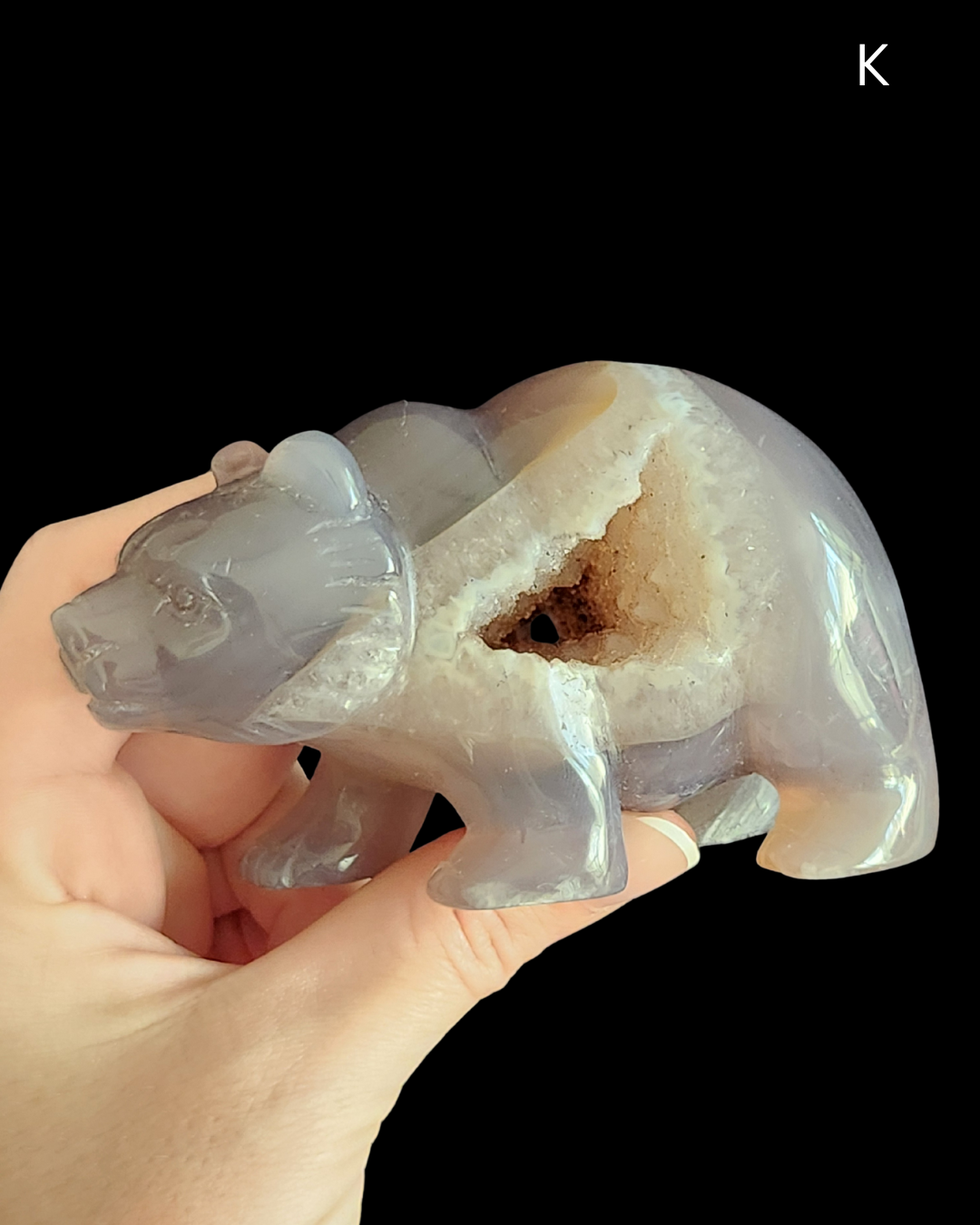 Bear - Amethyst Agate Geode