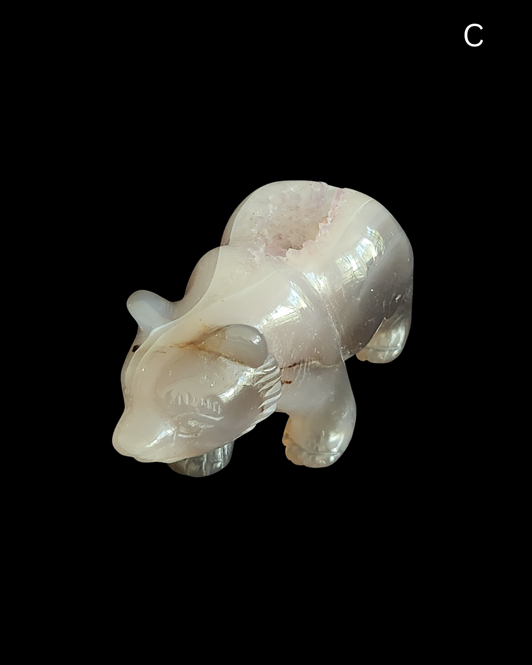 Bear - Amethyst Agate Geode